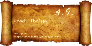 Aradi Ibolya névjegykártya